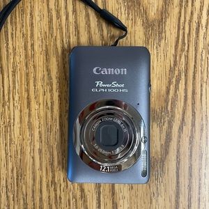 Canon PowerShot elph 100 HS digital camera grey. 12.1 mega pixels.